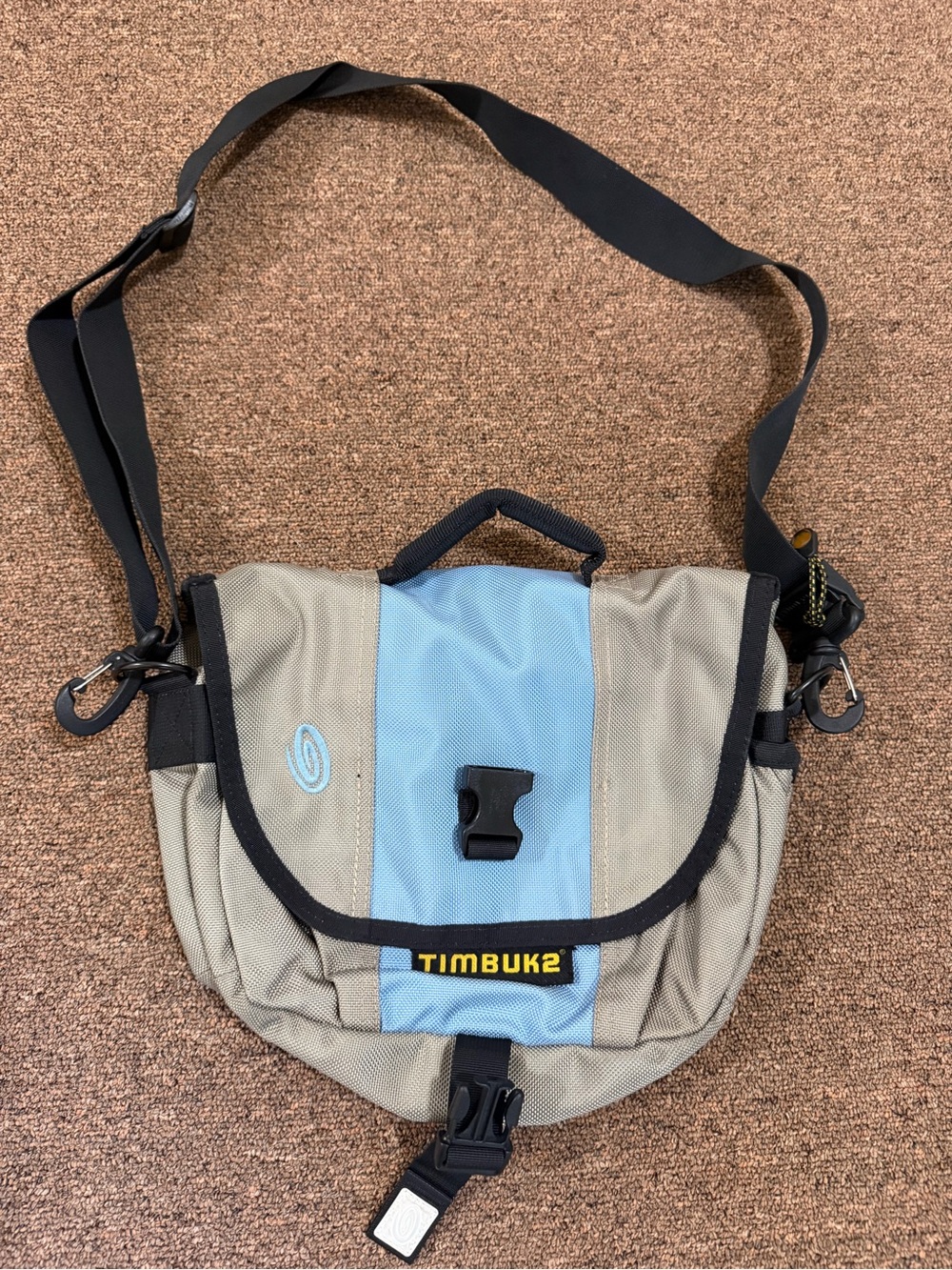 Vintage Timbuk2 Small Messenger Bag Gray Blue Crossbody Shoulder Bag